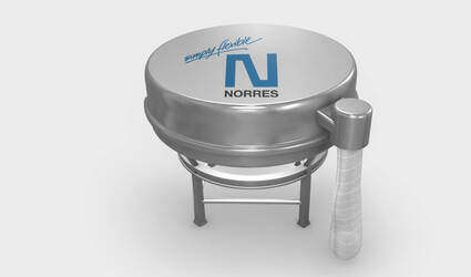 Norres Warmluftschlauch, hitzebest. (+270°C), DN 400mm, L= 6m, CP  PTFE/GLASS-INOX 471 - Felderer GmbH
